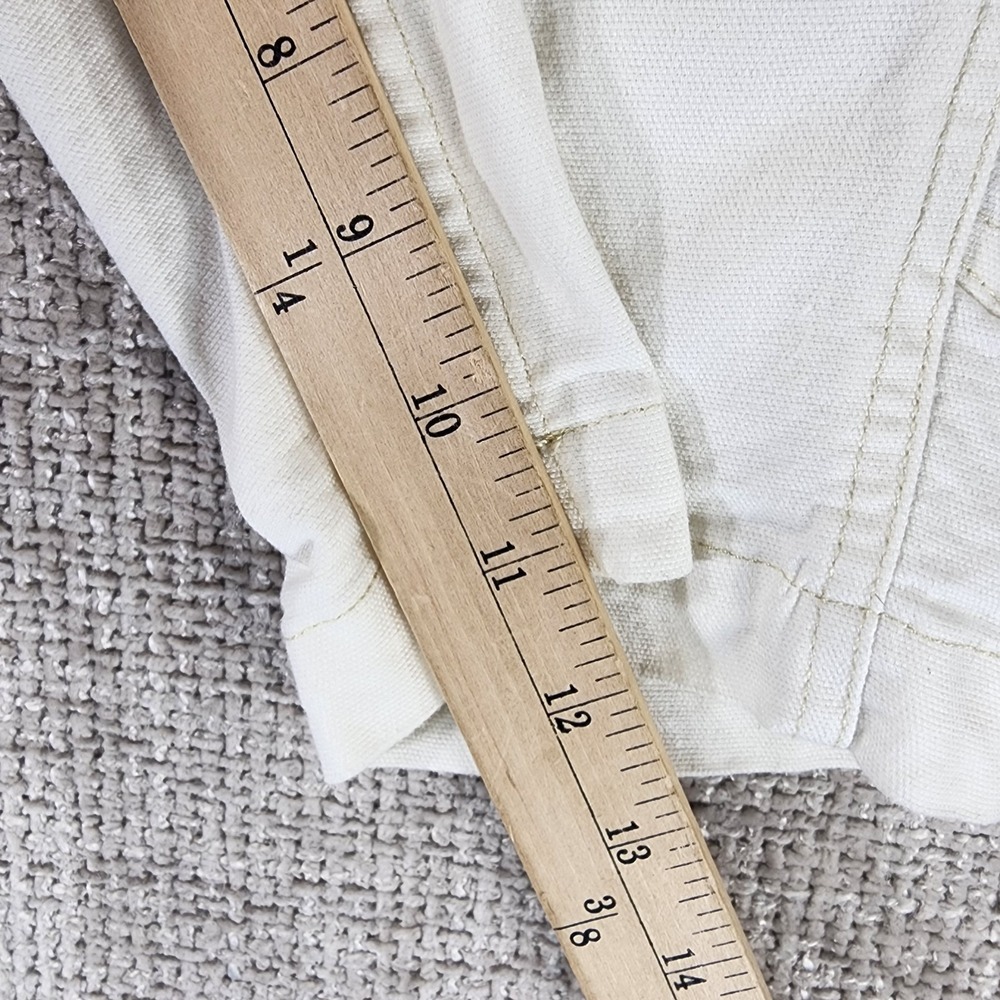 Dovetail Workwear Maven Slim Carpenter Shorts Womens 4 White Canvas 29x11 - Picture 6 of 13